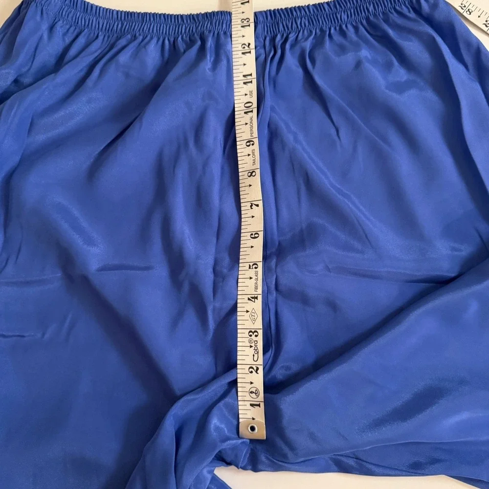 Victoria Secret 2 Piece Purple Satin Pajama Set Women's L Button Up Top & Pants